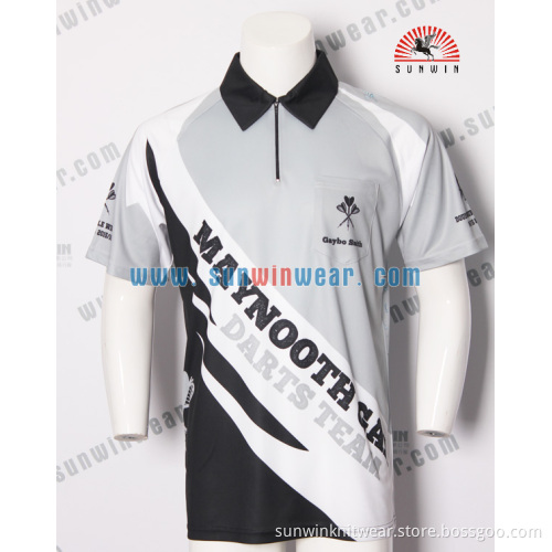 reversible custom dart shirt / cheap custom digital printing dart t-shirt